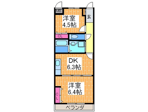 ビビッドフィールド大阪の物件間取画像